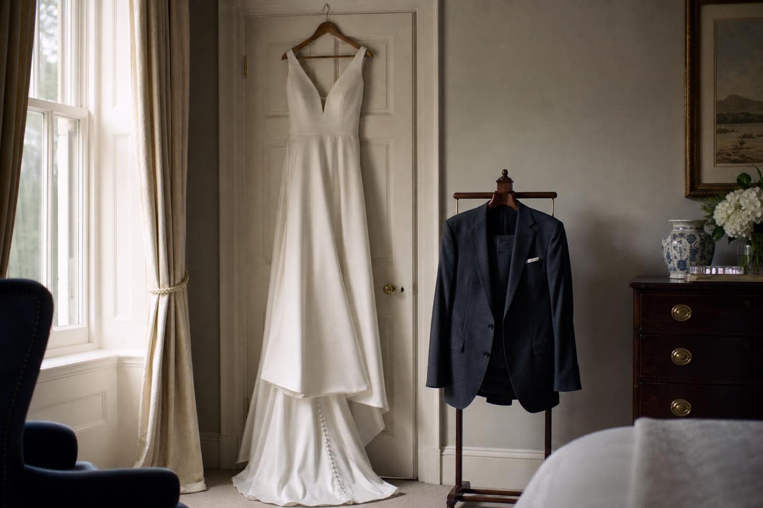 Wedding attire and accessories concept